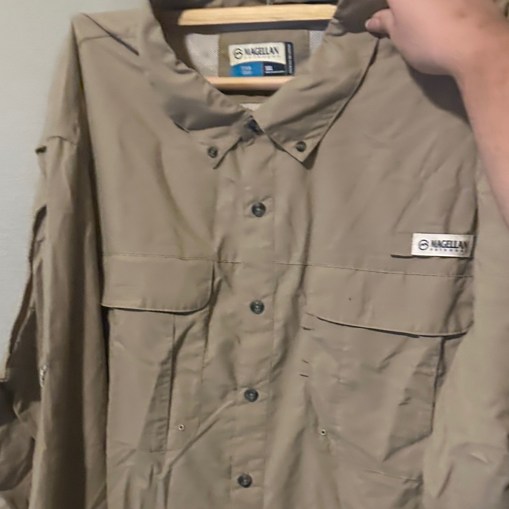 Magellan Outdoors Men's Khaki Shirt Jacket